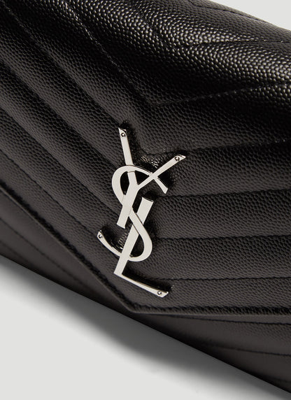 Saint Laurent Women Ysl Monogrammed Wallet Bag