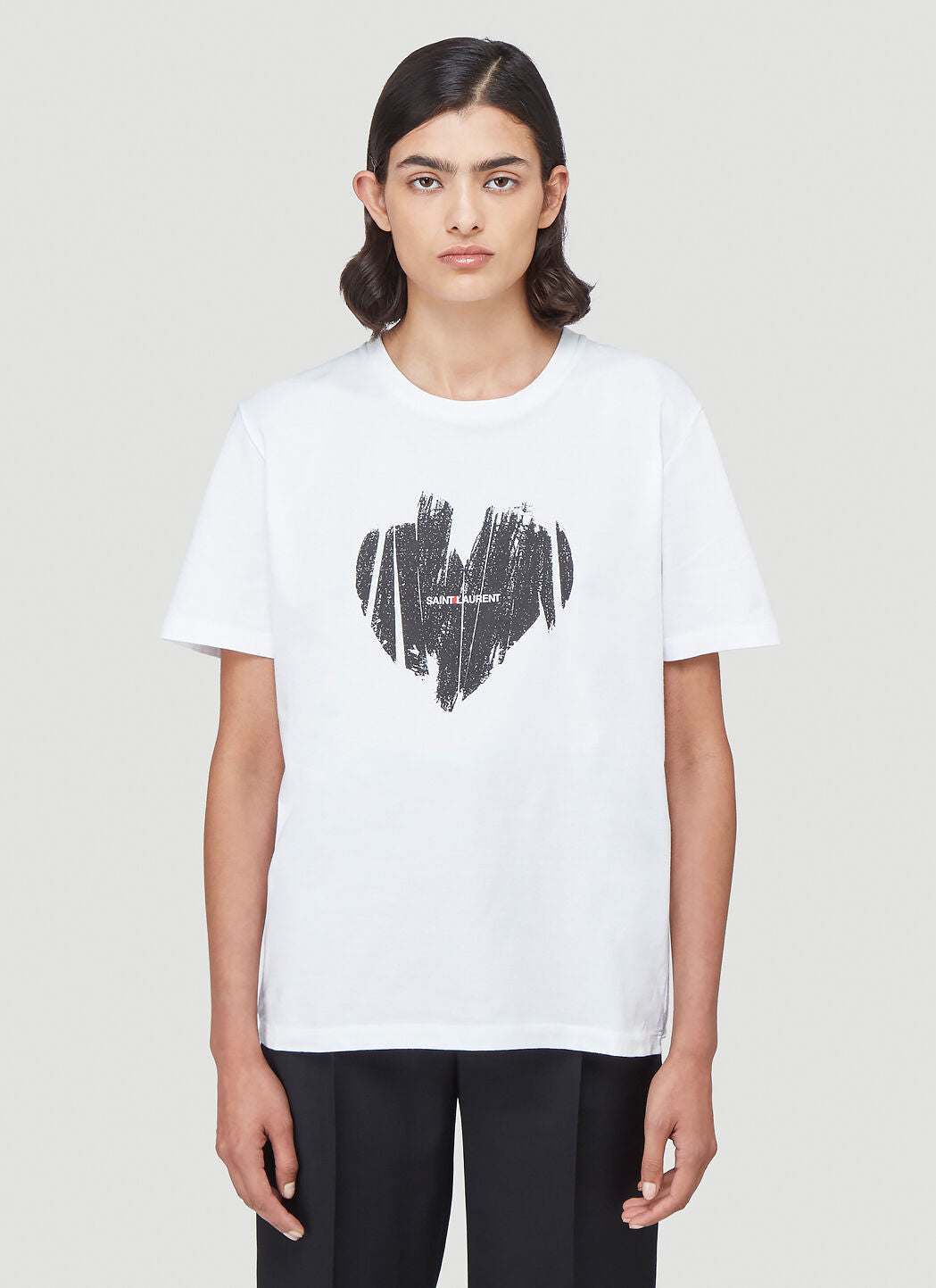 Saint Laurent Women Logo-Print T-Shirt