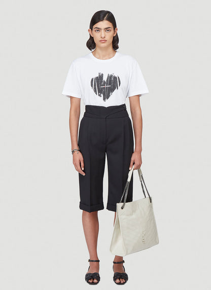 Saint Laurent Women Logo-Print T-Shirt