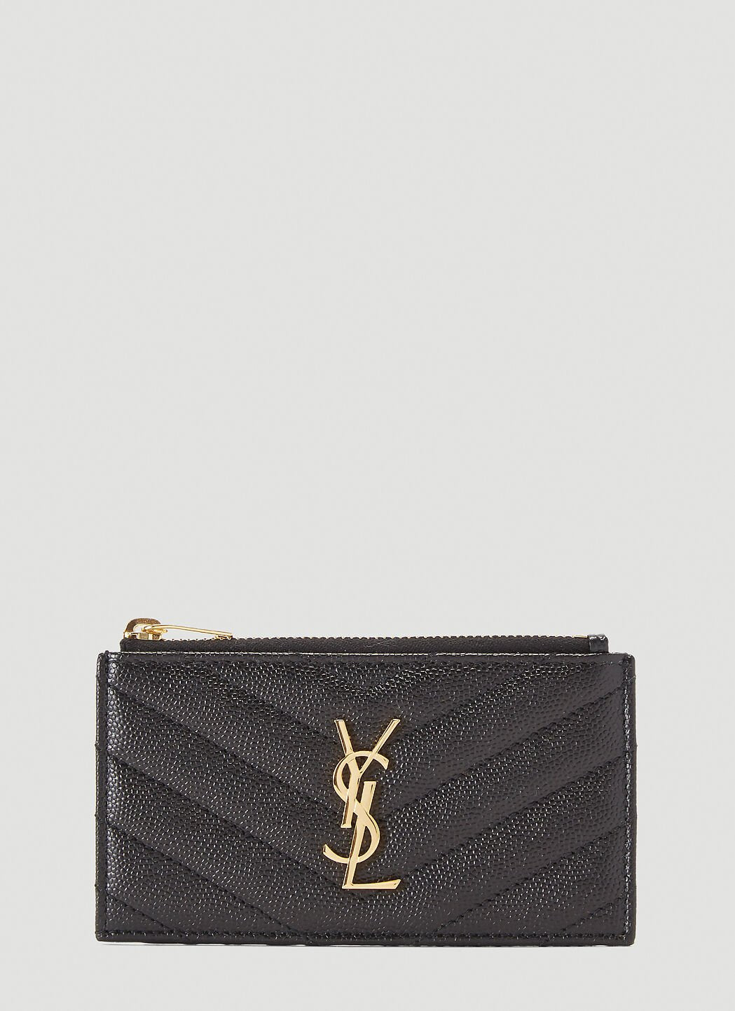 Saint Laurent Women Logo-Plaque Grain De Poudre Wallet