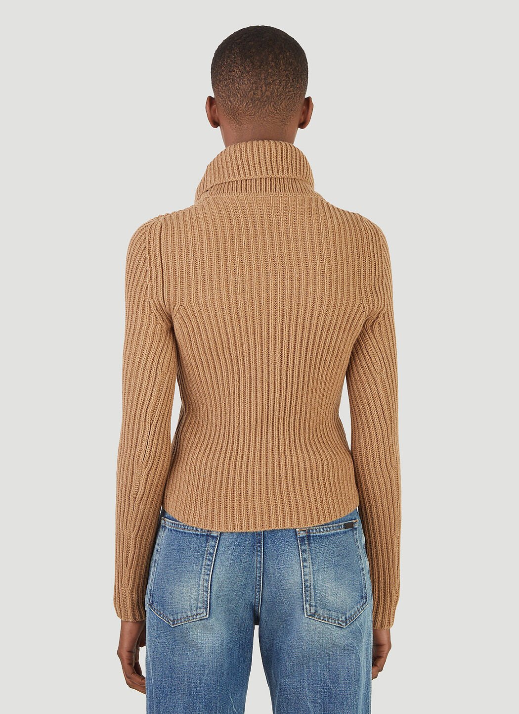 Saint Laurent Women Ribbed Turtleneck Sweater