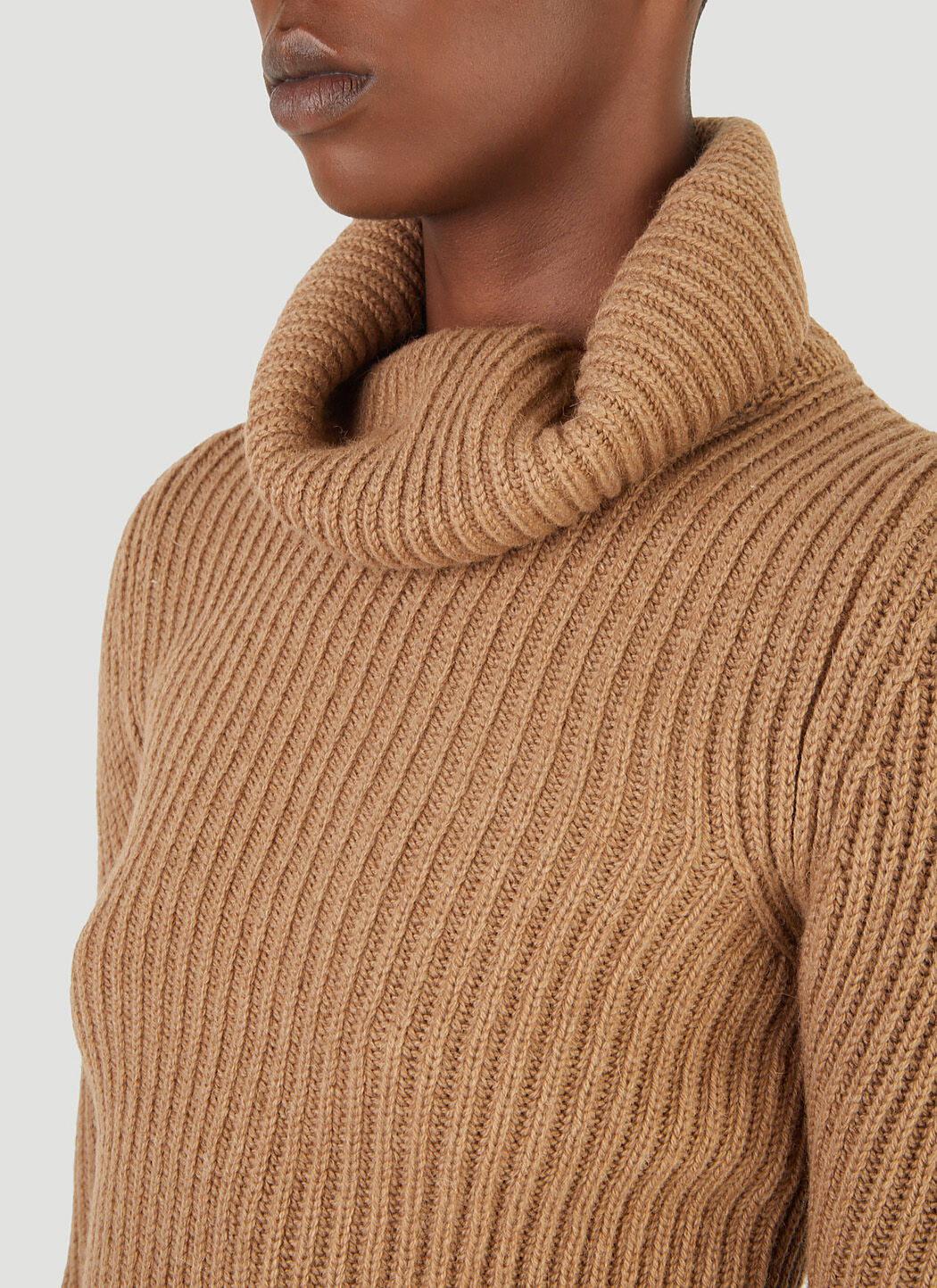 Saint Laurent Women Ribbed Turtleneck Sweater