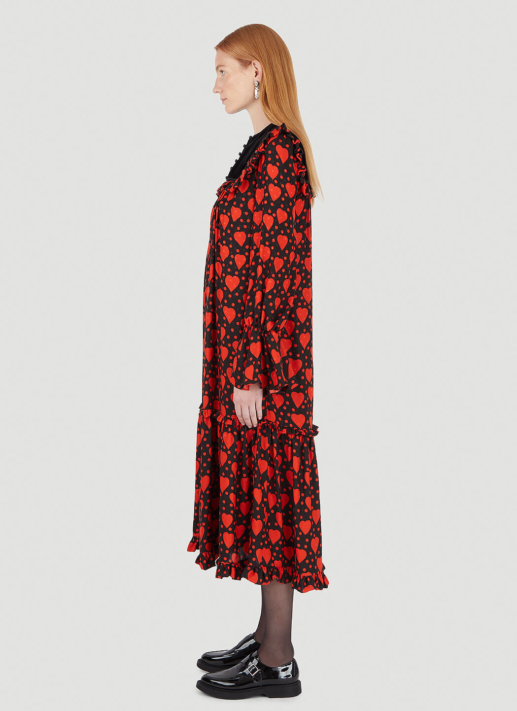 Saint Laurent Women Heart Print Dress