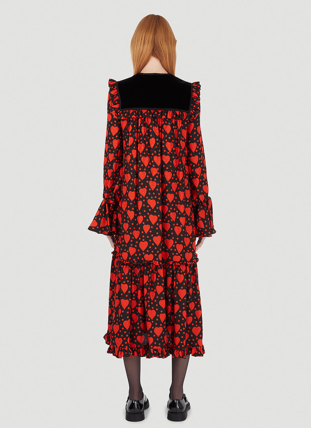 Saint Laurent Women Heart Print Dress