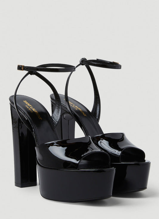 Saint Laurent Women Jodie Peep Toe Platform Heels