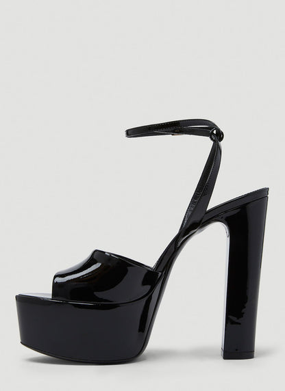 Saint Laurent Women Jodie Peep Toe Platform Heels