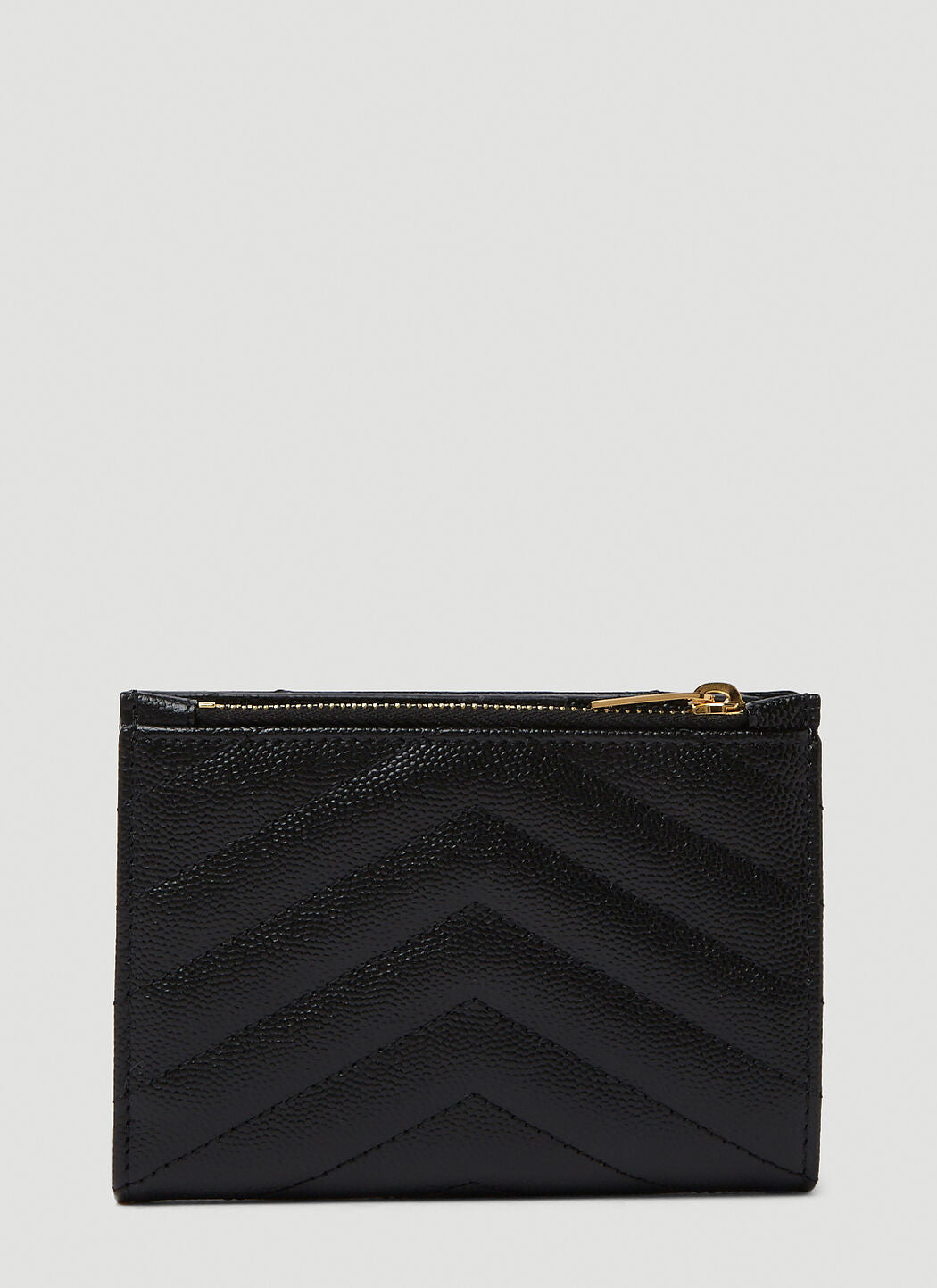 Saint Laurent Women Quilted Logo Plaque Wallet