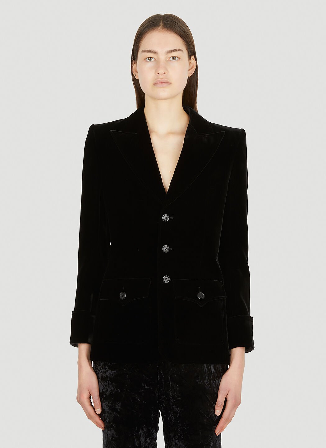 Saint Laurent Women Velvet Jacket