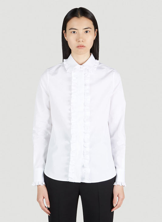 Saint Laurent Women Ruffle Trim Shirt