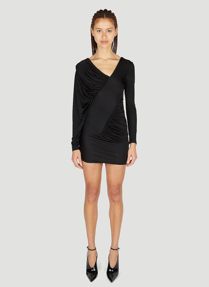 Saint Laurent Women Draped Mini Dress