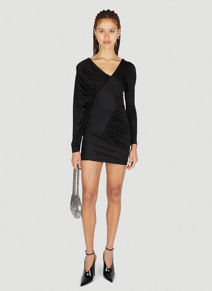 Saint Laurent Women Draped Mini Dress