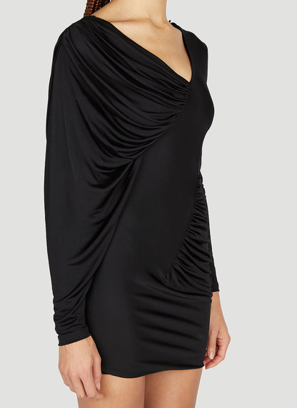 Saint Laurent Women Draped Mini Dress