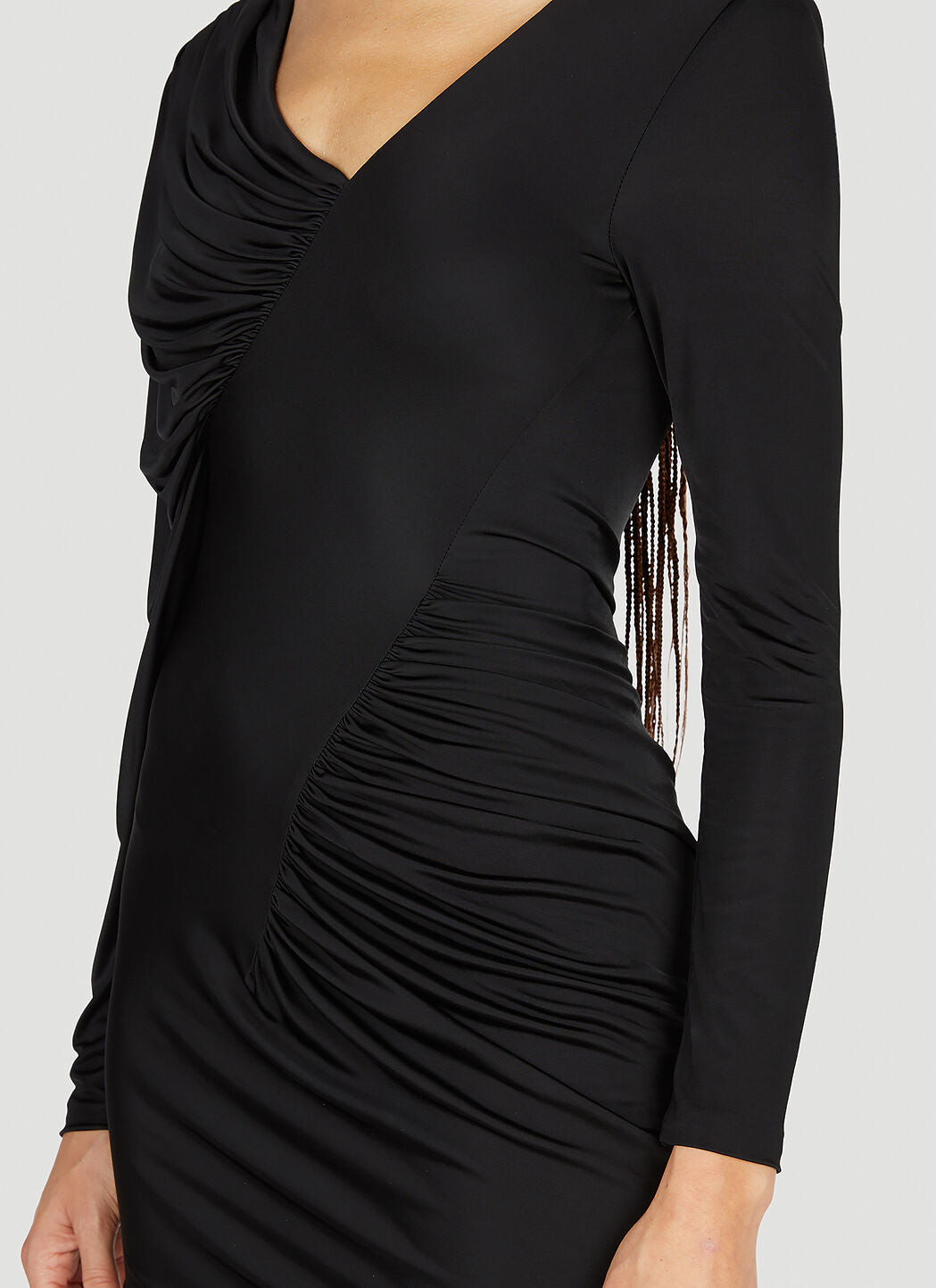 Saint Laurent Women Draped Mini Dress