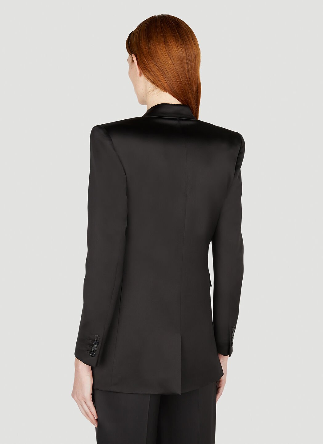 Saint Laurent Women Double Breasted Silk Blazer