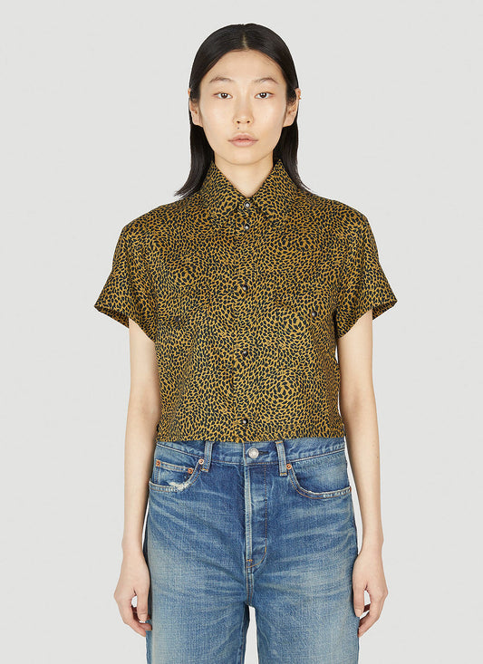 Saint Laurent Women Animal Print Shirt