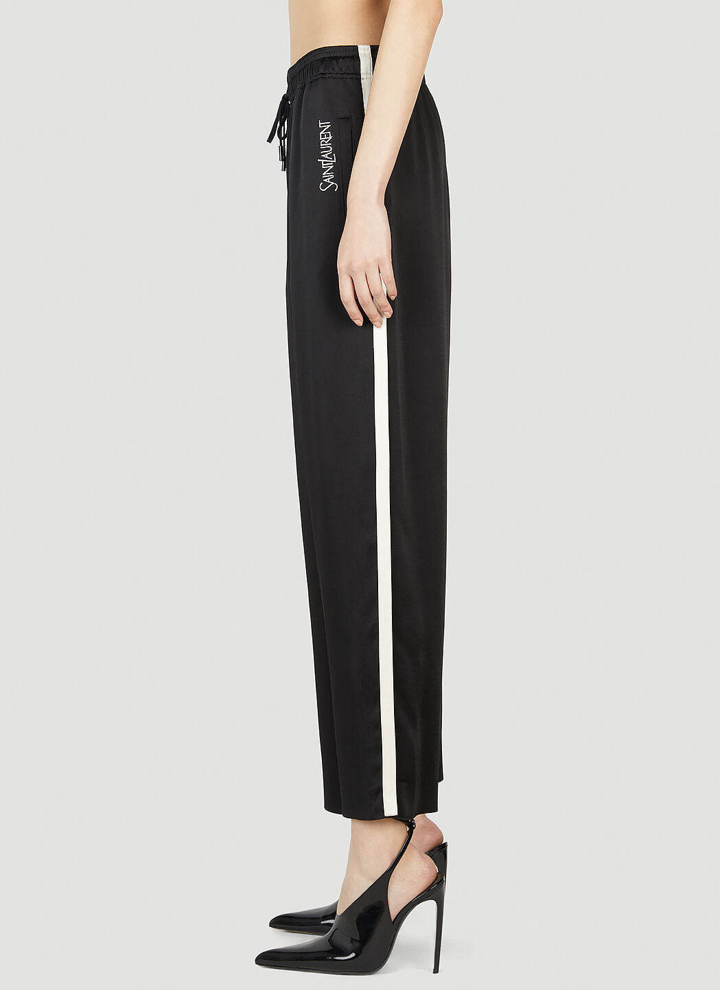 Saint Laurent Women Logo Print Pants