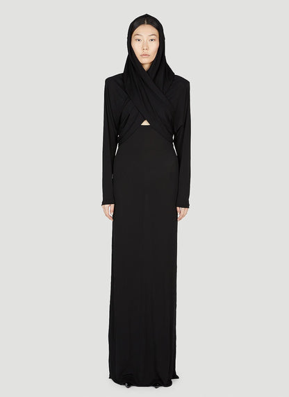 Saint Laurent Women Hooded Maxi Dress