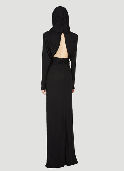 Saint Laurent Women Hooded Maxi Dress