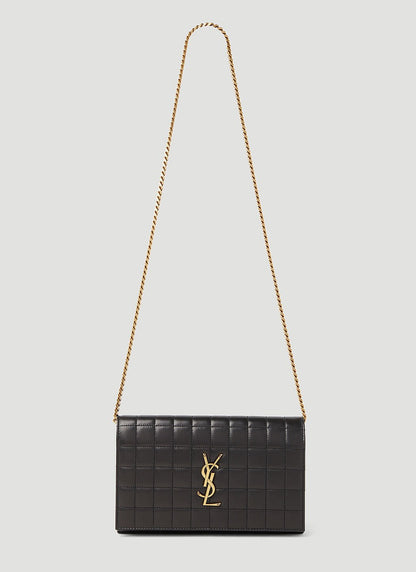 Saint Laurent Women Cassandre Matelassé Carré Chain Wallet