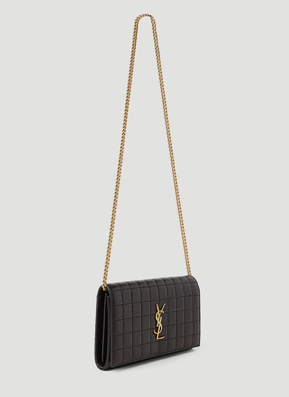 Saint Laurent Women Cassandre Matelassé Carré Chain Wallet