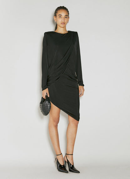 Saint Laurent Women Draped Fluid Dress