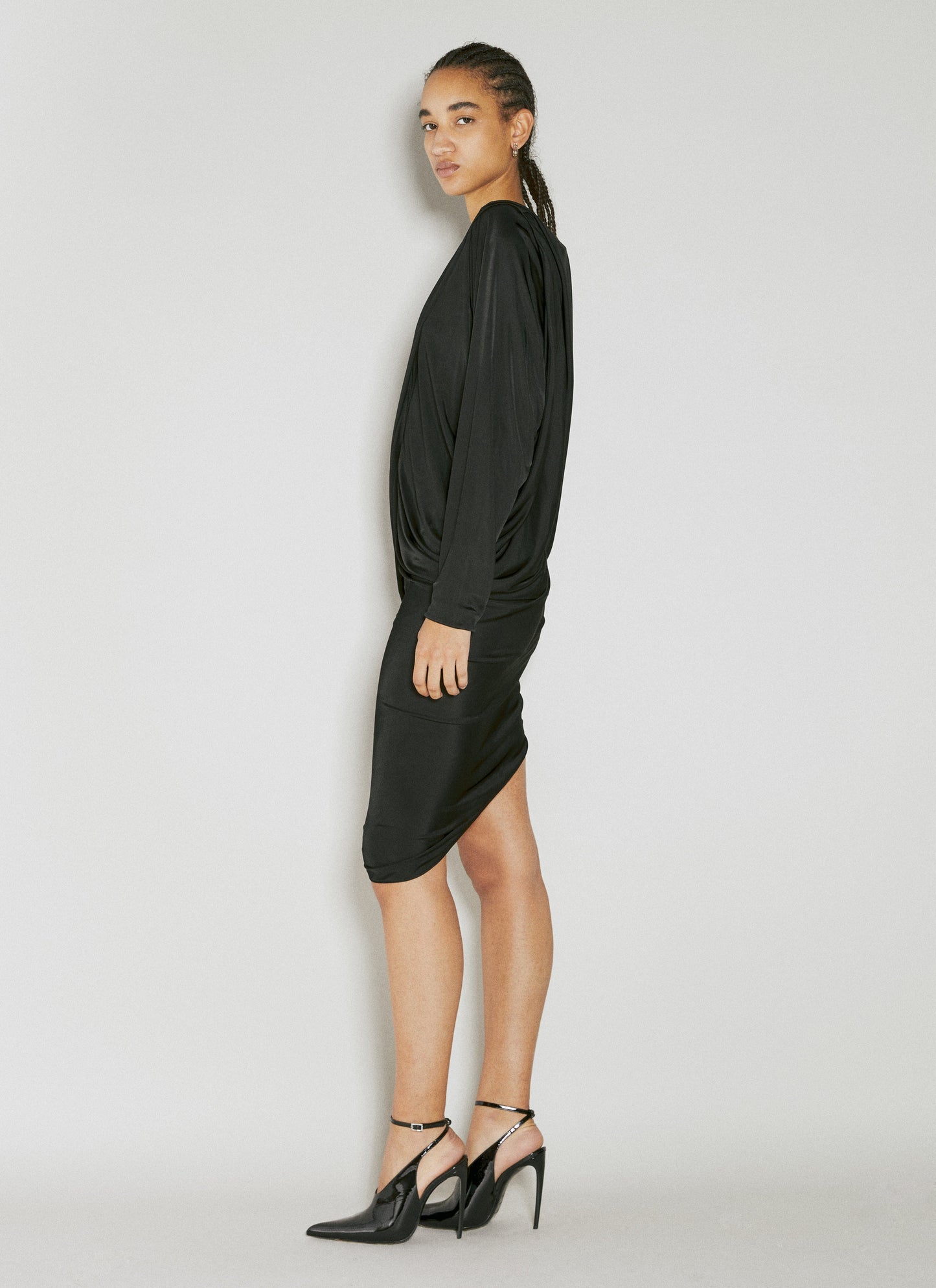 Saint Laurent Women Draped Fluid Dress