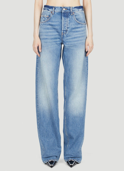 Saint Laurent Women Extreme Baggy Straight-Leg Jeans