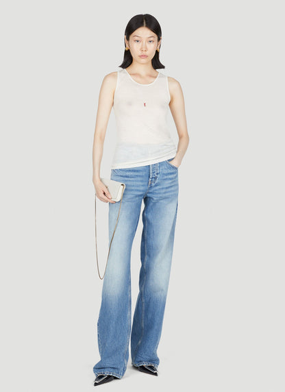 Saint Laurent Women Extreme Baggy Straight-Leg Jeans