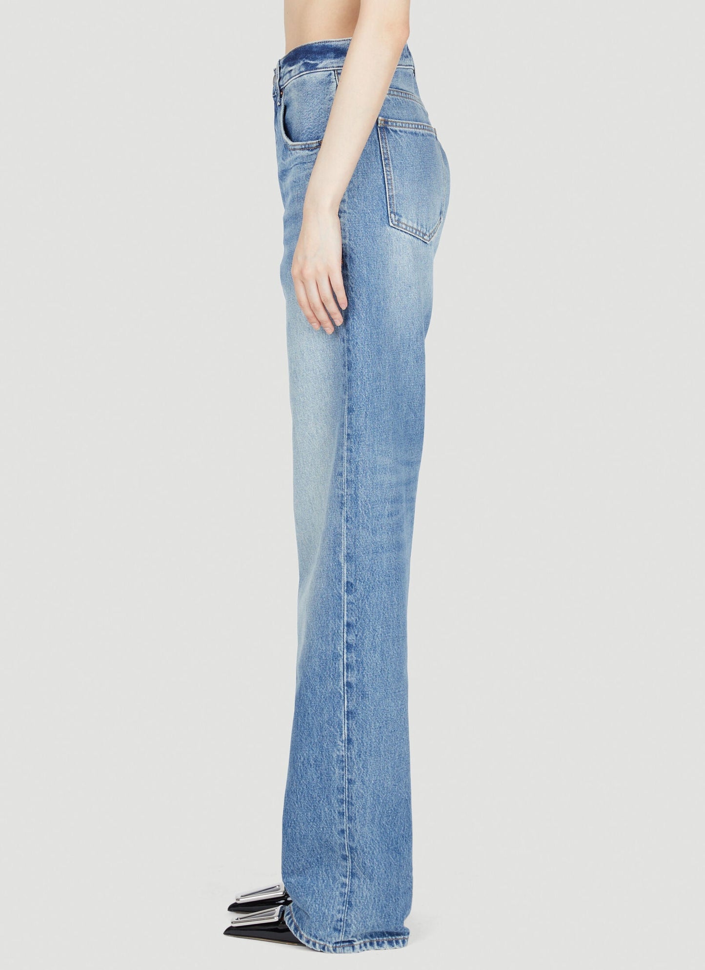 Saint Laurent Women Extreme Baggy Straight-Leg Jeans