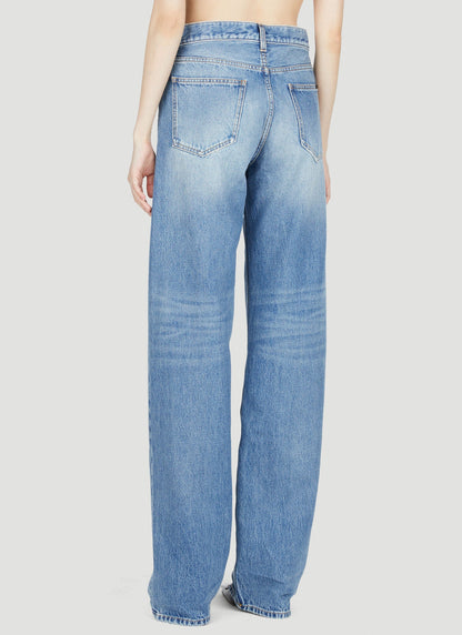 Saint Laurent Women Extreme Baggy Straight-Leg Jeans