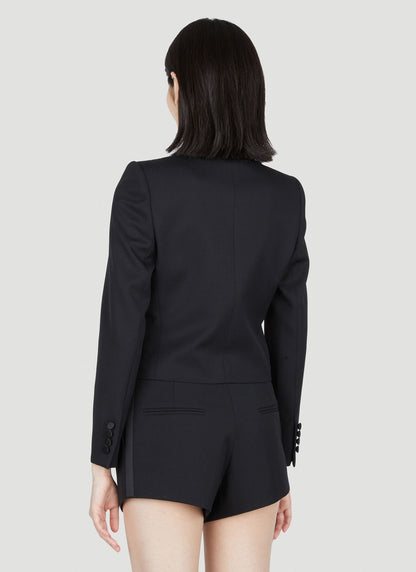 Saint Laurent Women Cropped Tuxedo Blazer