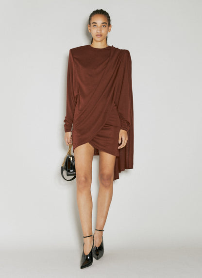 Saint Laurent Women Draped Wool Dress