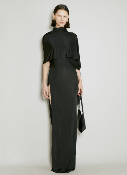 Saint Laurent Women High-Neck Maxi Dress