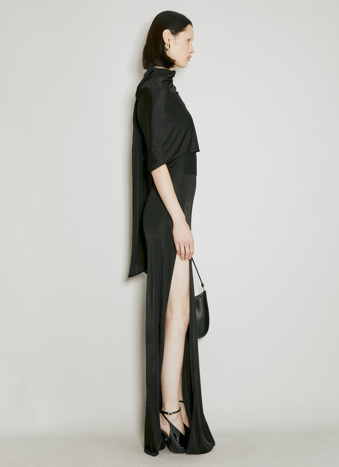 Saint Laurent Women High-Neck Maxi Dress