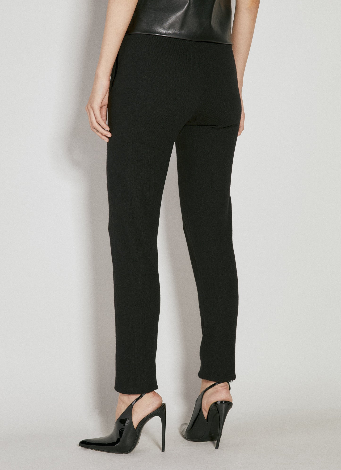 Saint Laurent Women High-Waisted Cashmere Leggings