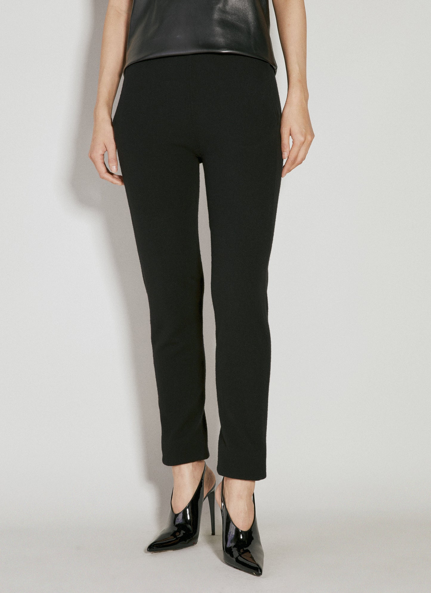 Saint Laurent Women High-Waisted Cashmere Leggings