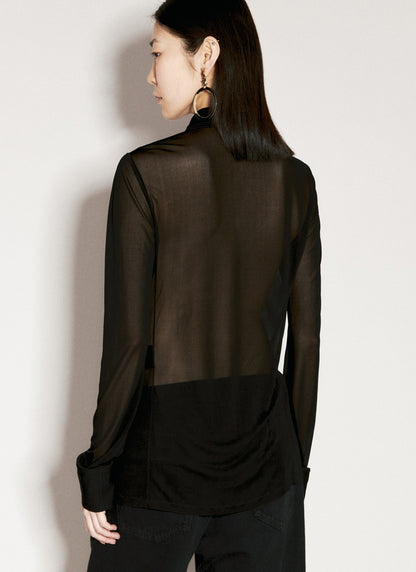 Saint Laurent Women Crepe Jersey Shirt