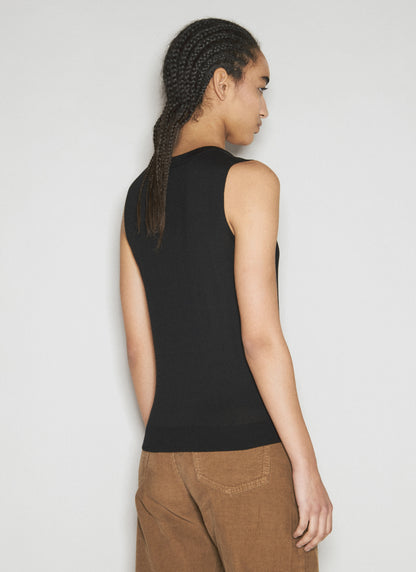 Saint Laurent Women Cassandre Wool Tank Top