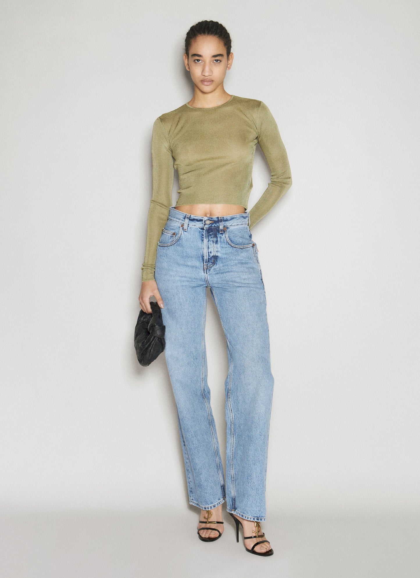 Saint Laurent Women Long Baggy Jeans