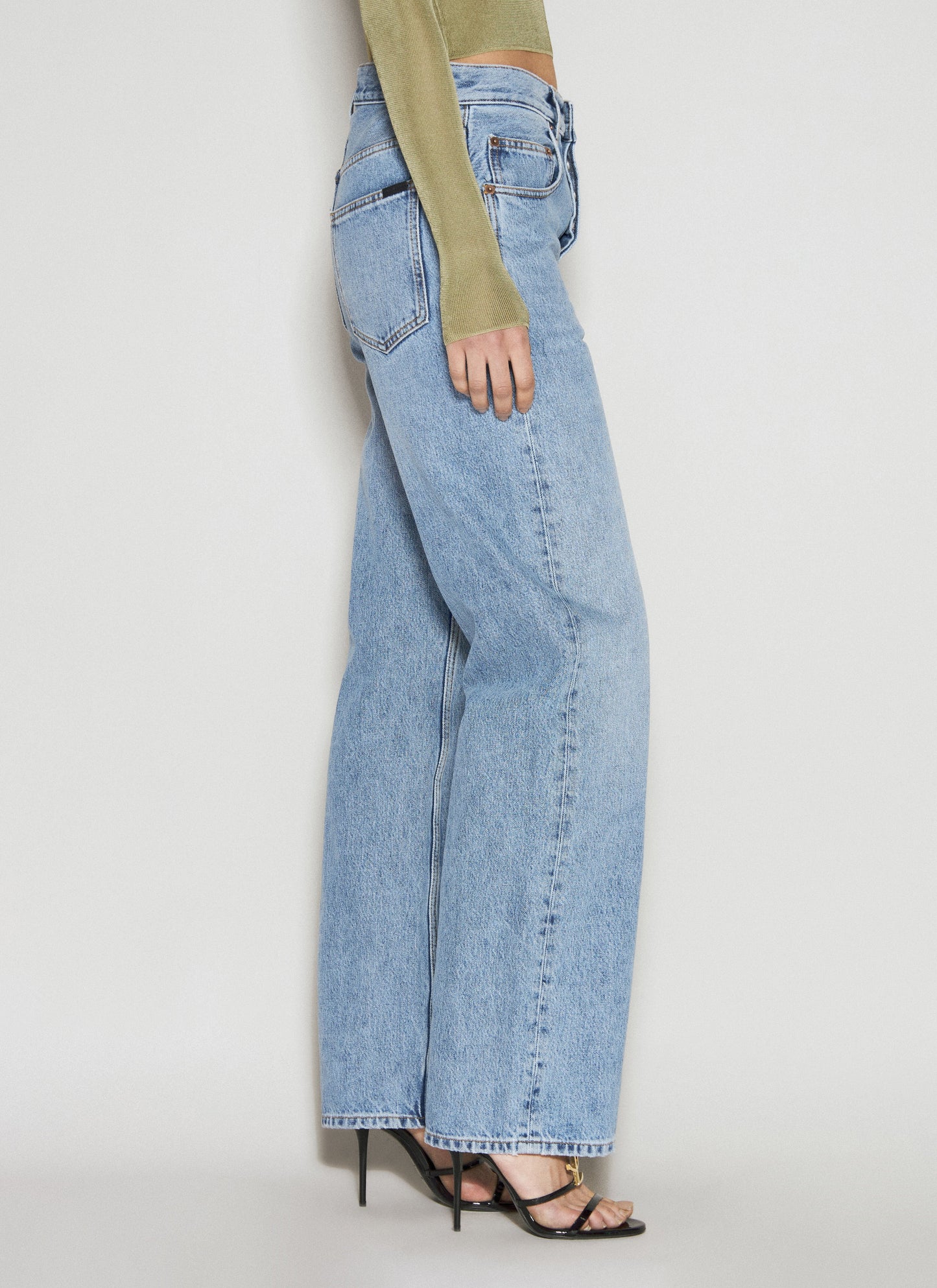 Saint Laurent Women Long Baggy Jeans