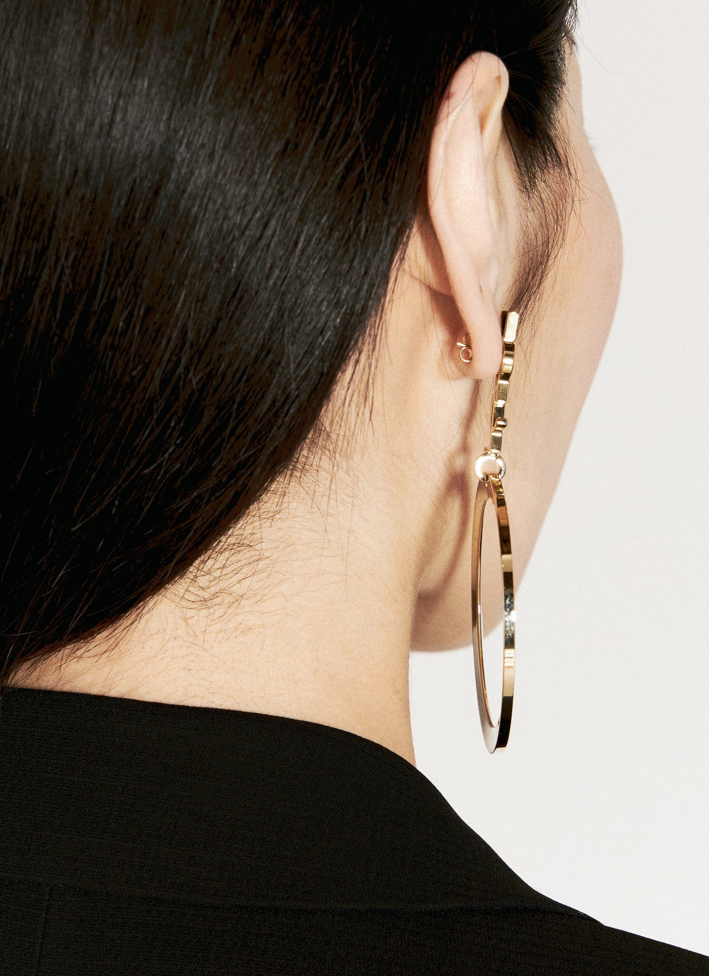 Saint Laurent Women Cassandre Pendant Hoop Earrings