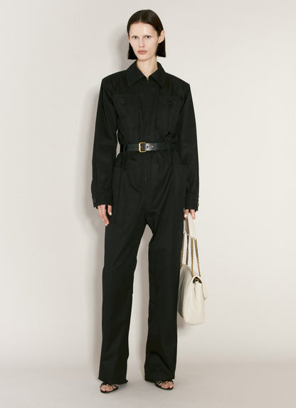 Saint Laurent Women Cotton Twill Jumpsuit