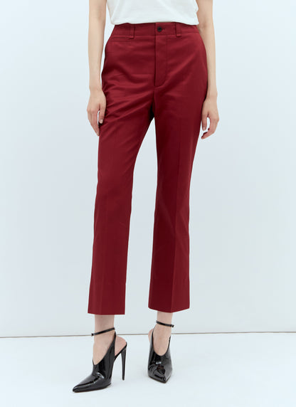 Saint Laurent Women Cotton Twill Pants