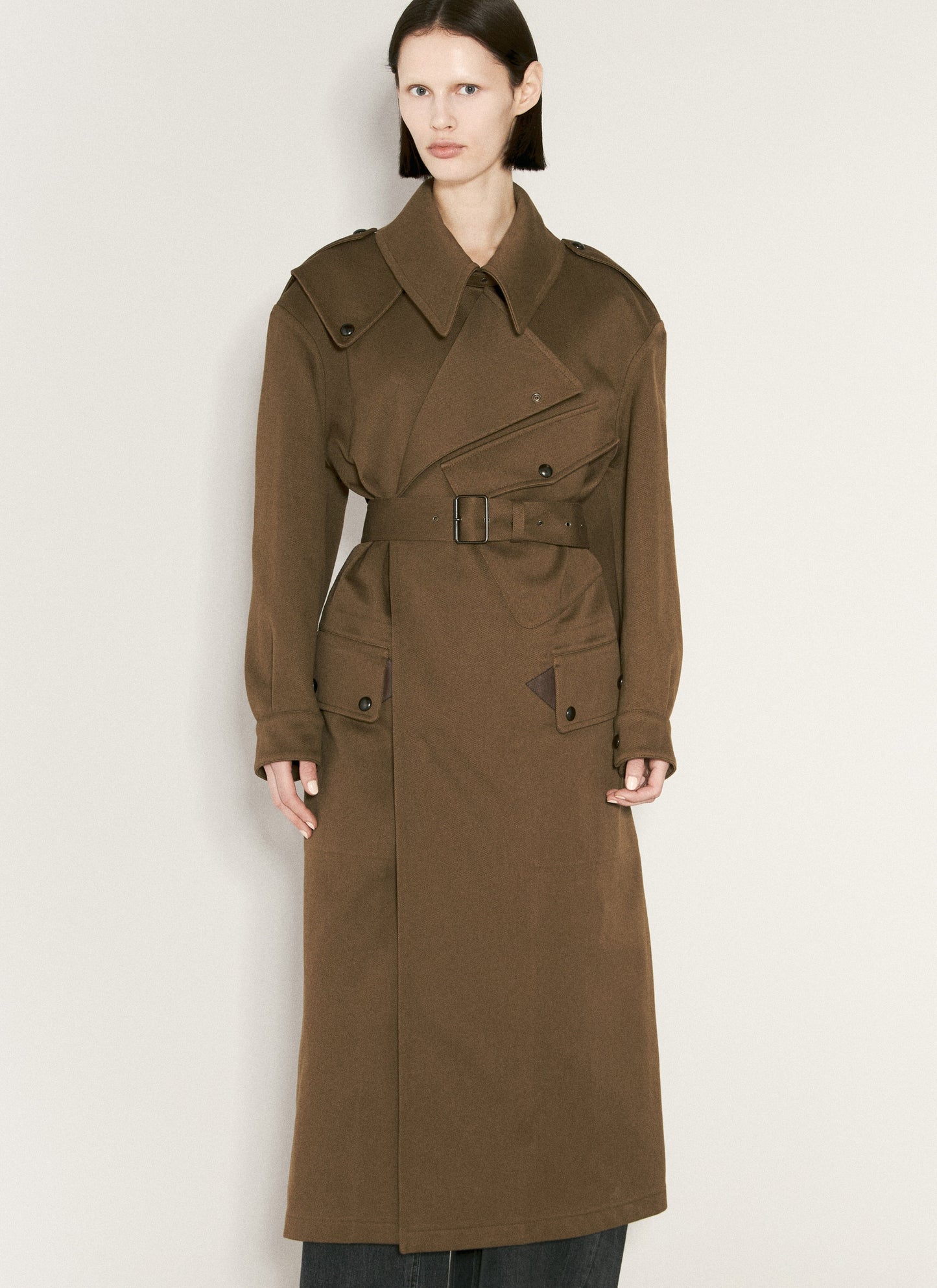 Saint Laurent Women Twill Trench Coat