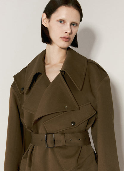 Saint Laurent Women Twill Trench Coat