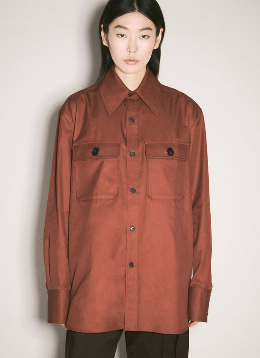 Saint Laurent Women Cotton Twill Shirt