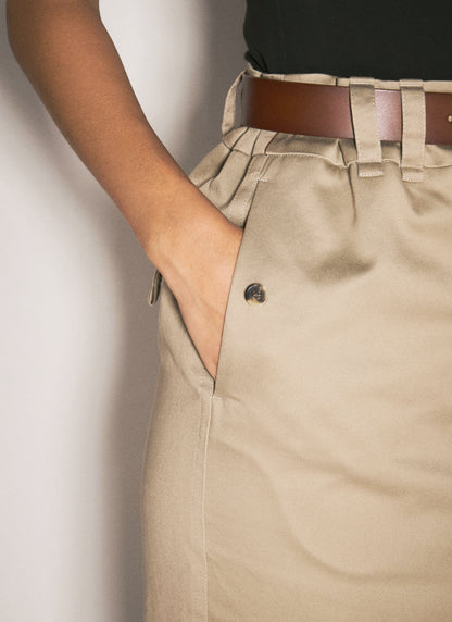 Saint Laurent Women Gabardine Pencil Skirt