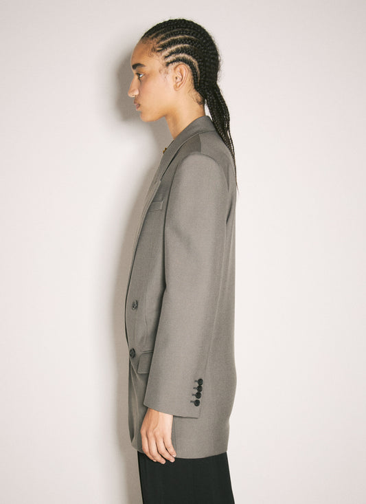 Saint Laurent Women Wool Gabardine Blazer