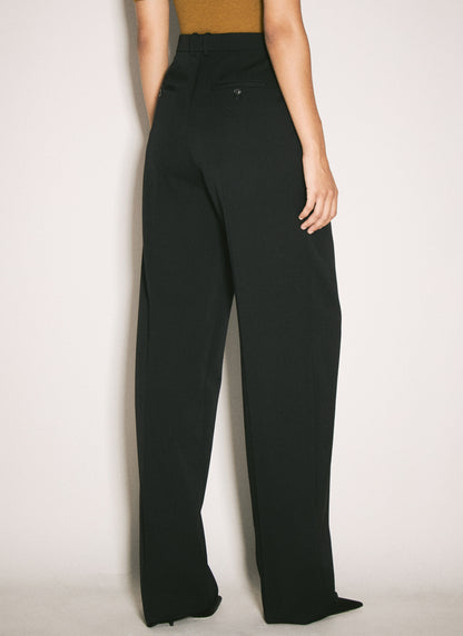 Saint Laurent Women Wide-Leg Wool Pants