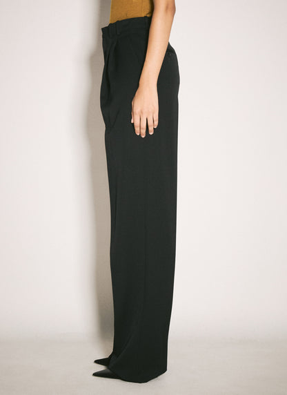 Saint Laurent Women Wide-Leg Wool Pants